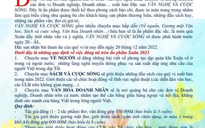 Thư mời cộng tác tạp chí XUÂN QUÝ MÃO - 2023